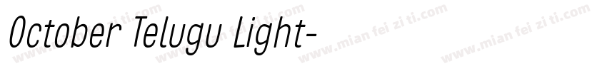 October Telugu Light字体转换
